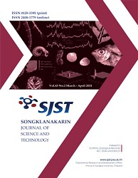 Songklanakarin : Journal of Science and Technology, Vol.43 : 2021