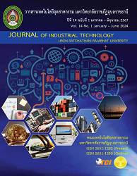 วารสารเทคโนโลยีอุตสาหกรรม มหาวิทยาลัยราชภัฏอุบลราชธานี = Journal of Industrial Technology Ubon Ratchathani Rajabhat University, ปีที่ 14 : 2567