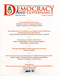 King Prajadhipok’s Institute Journal of Democracy and Governance, Vol.4 (2022)